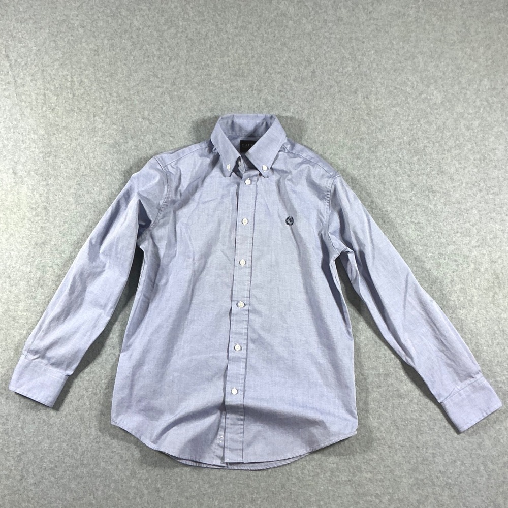 Lauren Ralph Lauren Girls  Blue Long Sleeve Oxford Button Down Shirt Size 14